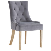 Modway Pose Performance Velvet Dining Chair - Grey-Modern Accent Chair