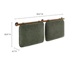 Modway Anela Wall-Mounted Chenille Upholstered Full Headboard - Sage Walnut-Chenille Upholstery