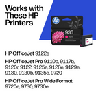 HP 936 Ink Cartridge - Standard Yield - Magenta-Page Yield: Approximately 800 pages