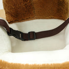 Qaba Baby Rocking Horse with Sounds - Brown-Three-sided seat with safety belt and footrest enhances security 