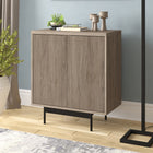 Hudson&Canal Whitman 28"W Accent Cabinet - Antiqued Grey Oak-Crafted of sturdy MDF materials in an antiqued gray oak finish