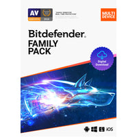 Bitdefender Family Pack - 15 Devices - 1 Year [Digital Download] -Protects up to 15 Windows, macOS, iOS and Android devices