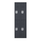 Ceha RH Series 2-Tier Locker with Louver Vents and Recessed handle - Bank of 2 - Graphite Grey-Built to withstand heavy daily use