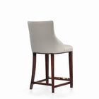 Manhattan Comfort Shubert 22.64" Modern Leatherette Upholstered Counter Stool - Light Grey - 2 Pack-Made to Last. Commercial Grade Product