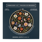 General Supply Goods + Co Embroidery Kit - 7.87" x 7.87" - Flowers and Birds-Floral theme including various flowers, plants and songbirds