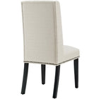 Modway Baron Fabric Dining Chair - Beige - 4 Pack-Solid Rubberwood Legs