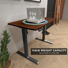 Mount-It! Compact Electric Standing Desk with 40" Table Top - Hazelnut/Black-Height Adjustment Range: 28.7" - 46.5"