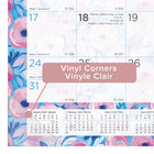 Blueline 2027 12-Month Colourful Monthly Desk Pad Calendar - 22" x 17" - Floral - Bilingual-Reinforced chipboard backer