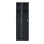 Ceha RH Series 1-Tier Locker with Louver Vents and Recessed handle - Bank of 2 - Graphite Grey-Ideal for gyms, schools, industrial facilities, and employee change rooms