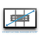 Mount-It! Tilt Swivel TV Wall Mount 32"- 55" LCD LED Plasma TV (MI-3990)-Articulating arm retracts 2.1-inch (to wall) to save space