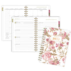 AT-A-GLANCE 2027 Small Weekly/ Monthly Planner - 8-½" H x 6" W - Badge Floral - Bilingual-Twin coil binding