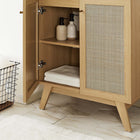 Modway Soma 30" Bathroom Vanity - Oak/Black-Rattan Weave Doors