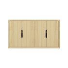 Manhattan Comfort Rivington 60" Modern 4-Door Sideboard - Natural Oak-Modern Sideboard and Buffet Stand for Dining Room and Living Room Use