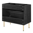 Modway Chaucer 36" Bathroom Vanity Cabinet - Black-Sink Basin And Fixtures Not Included