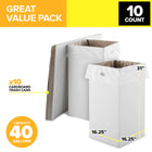 Gritt Commercial Corrugated Cardboard Waste Receptacle Bin and Recycling Container - 151 L - 10 Pack-Disposable for easy clean-up