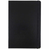 JAM Paper Hardcover Large Journal Notebook with Elastic - 100 Lined Sheets - 5 7/8" x 8 1/2" - Black-Colour: Black | Be stylish and organized with a colourful note book.