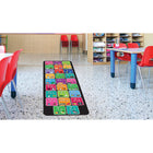 Ashley Productions Smart Poly The Original Fun Mat Mat Runner - 15.5" x 47" - Alphabet and Matching Pictures-Slip-Resistant and Durable: Heavy-duty rubber backing ensures safety and durability, perfect for high-traffic areas.