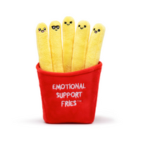 Relatable Emotional Support Pals - Fries - English-Only Have Eyes For You: Emotional Support Fries are the squishy pals that brighten any day, bringing smiles whether you’re on the go or snuggled up at home