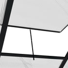 Outsunny Polycarbonate Walk-In Greenhouse Kit - 6' x 10' x 6.6' - Rooftop vents ensure optimal greenhouse air flow and plant ventilation
 