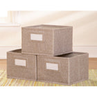 Guidecraft EdQ Essentials 24" 2-Shelf 5-Compartment Storage - Natural-3 fabric bins included, each bin measures 11"W x 11"D x 9"H