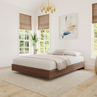 Nexera Platform Bed Frame - Queen Size - Walnut-6
