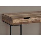 Monarch Specialties 7557 48" Computer Desk - Brown Reclaimed Wood/Black Metal-Finished on all sides for flexible placement anywhere in a home office