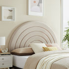 Modway Solana Arched Performance Velvet Queen Headboard - Almond-Arch-Shaped Headboard
