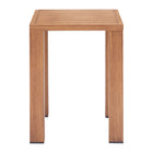 Zuo Regels Side Table - Natural-Faux Wood Aluminum square shape tabletop