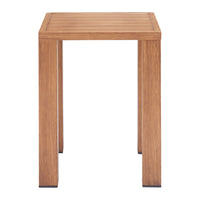 Zuo Regels Side Table - Natural-Faux Wood Aluminum square shape tabletop