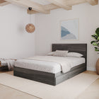 Nexera Panel Headboard - Full Size - Bark Grey-Not compatible with metal bed frames