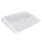 JAM Paper Plastic Envelopes with Button and String Tie Closure, Index Booklet, 5.25 x 7.5, Clear Poly, 24 Pack (920B1clg)-Material: plastic