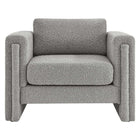 Modway Visible Boucle Fabric Armchair - Light Grey-Weight Capacity: 330 lb