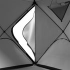 Outsunny 8-Person Insulated Ice Fishing Tent - Pop-up - for -22℉ - Grey-Roll-up windows in transparent plastic material for a nice and clear view
