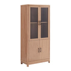 Manhattan Comfort Jodie 31" Mid-Century Modern Bookcase - Maple - Set of 3-Features Beautiful Wood Grain Finish