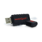 Centon DataStick Sport 128 GB USB 2.0 Flash Drive - Black-Its cap design is leak-proof