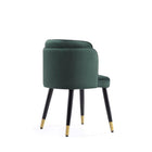 Manhattan Comfort Zephyr 21.65" Modern Velvet Upholstered Dining Chair - Hunter Green-Weight Capacity: 300 lb. Seat Height: 18.9"