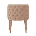 Manhattan Comfort Maya 24.02" Modern Velvet Upholstered Dining Chair - Nude-Delivered to you Fully Assembled! No Assembly Required