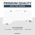 MotionGrey Ergo2 XL Adjustable Left L-Shaped Standing Desk with Memory Settings - 63" x 24" - White Top - White Frame-6