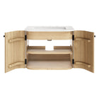 Modway Zia 24" Wall-Mount Bathroom Vanity with Marble Sink - Natural-8
