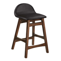 Modway Juno Wood Counter Stool - Brown - Set of 2-Mid Century Wood Counter Stool