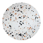 Modway Lippa 20" Round Terrazzo Side Table - White Terrazzo-Assembly Required