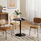HOMCOM 27.6" Round Dining Table in Wood Veneer - Black-Works great in the kitchen, dining area, living room or home office