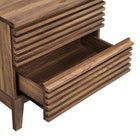 Modway Render Two-Drawer Nightstand - Walnut-Assembly Required