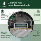 iRobot Roomba 105 Vac & Mop Combo-Rugs stay dry while mopping. Unlike other cleaning robots, the Roomba 105 Combo Robot automatically detects and avoids carpets while mopping so your rugs stay dry – no complex programming required