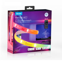 Govee 24.6' Wi-Fi RGBICW LED Strip Light 'S'-Individual Segment Control: Innovative RGBIC technology allows you to adjust each segment of your strip lights individually you can control the brightness, music modes, colours and effects using the Govee home app
