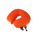 TUCCI Italy Microbead Travel Pillow - Burnt Orange-Neck and Head Support - designed for proper alignment during travel