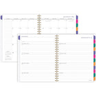 AT-A-GLANCE 2026-27 Badge Floral Weekly/Monthly Planner - 11"x 9" - Multicolour - Bilingual-13 months of weekly/monthly academic planning