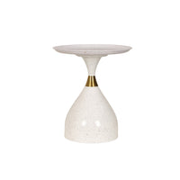 Brassex Rowan Accent Table - White-Contemporary styling