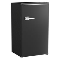 HOMCOM 3.1 cu ft Retro Mini Fridge with Adjustable Thermostat - Black-The 85L (3.1 cu.ft) capacity offers ample space to store items with ease