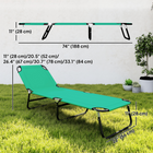 Outsunny Folding Lounge Chair - 5 Position Sun Tanning Chair - Dark Green-Removable face and chest pillows provide maximum face-down support